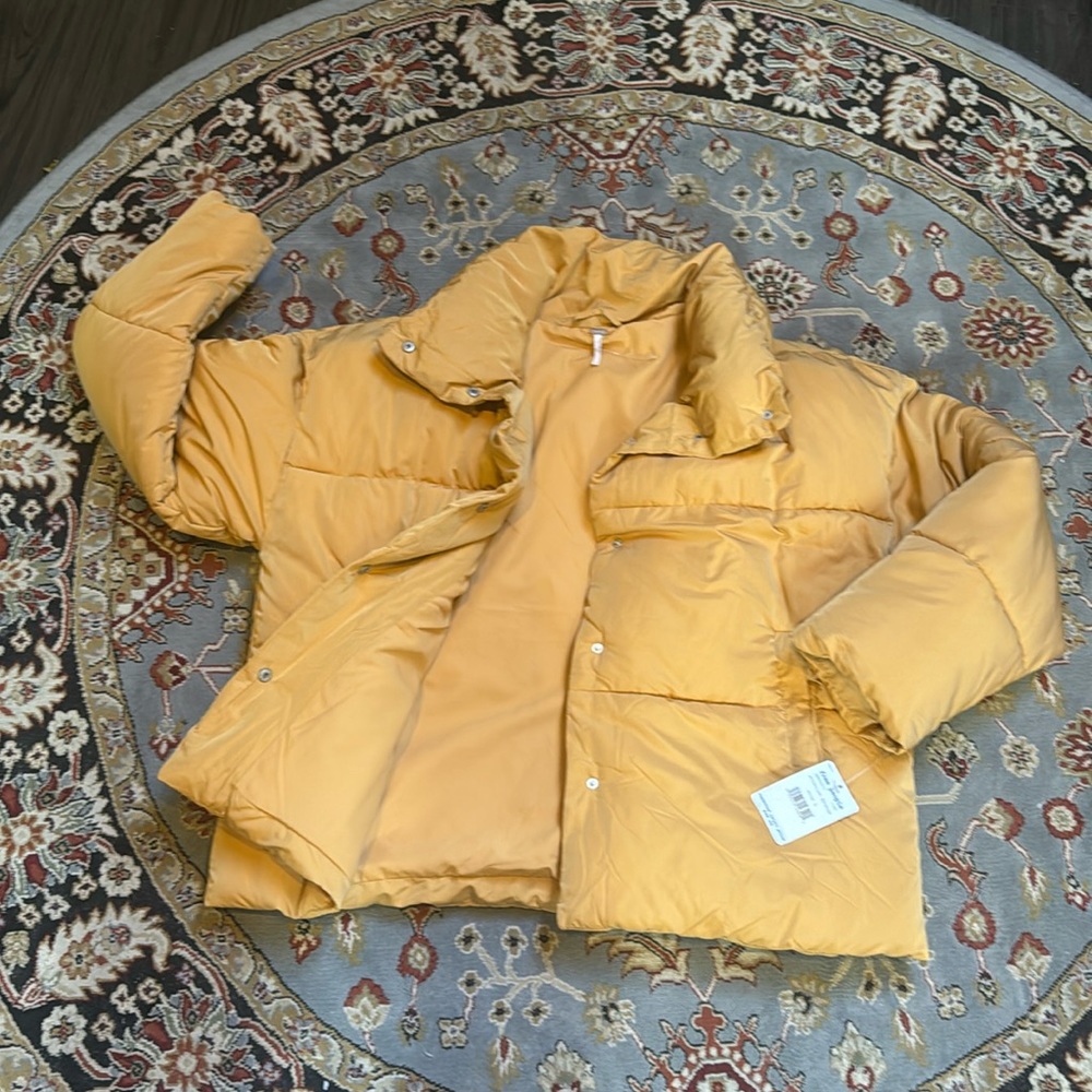 NWT free people soft quilted jacket L